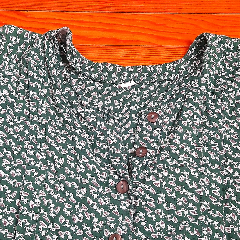 Vintage Button Down Midi Dress - Picture 3 of 3